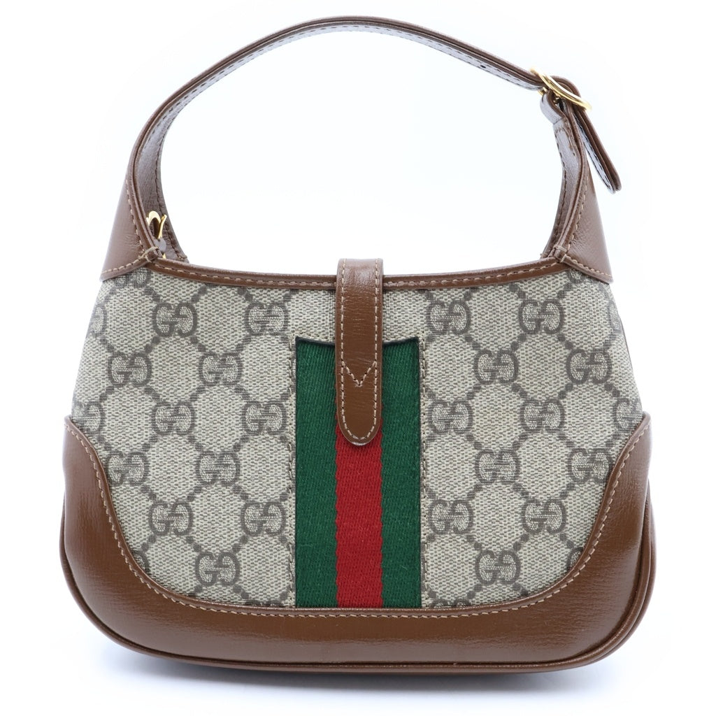 GUCCI(グッチ) ジャッキー 1961 GGスプリームキャンバス 2WAY ショルダー ハンドミニバッグ ブラウン 637092 レディース