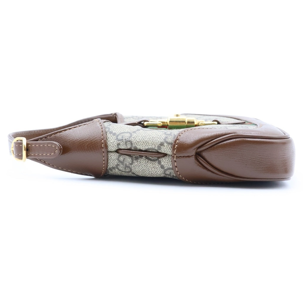 GUCCI(グッチ) ジャッキー 1961 GGスプリームキャンバス 2WAY ショルダー ハンドミニバッグ ブラウン 637092 レディース