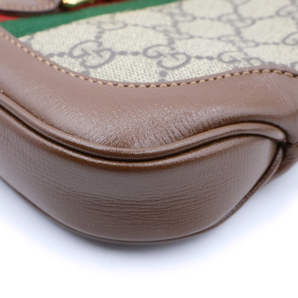 GUCCI(グッチ) ジャッキー 1961 GGスプリームキャンバス 2WAY ショルダー ハンドミニバッグ ブラウン 637092 レディース