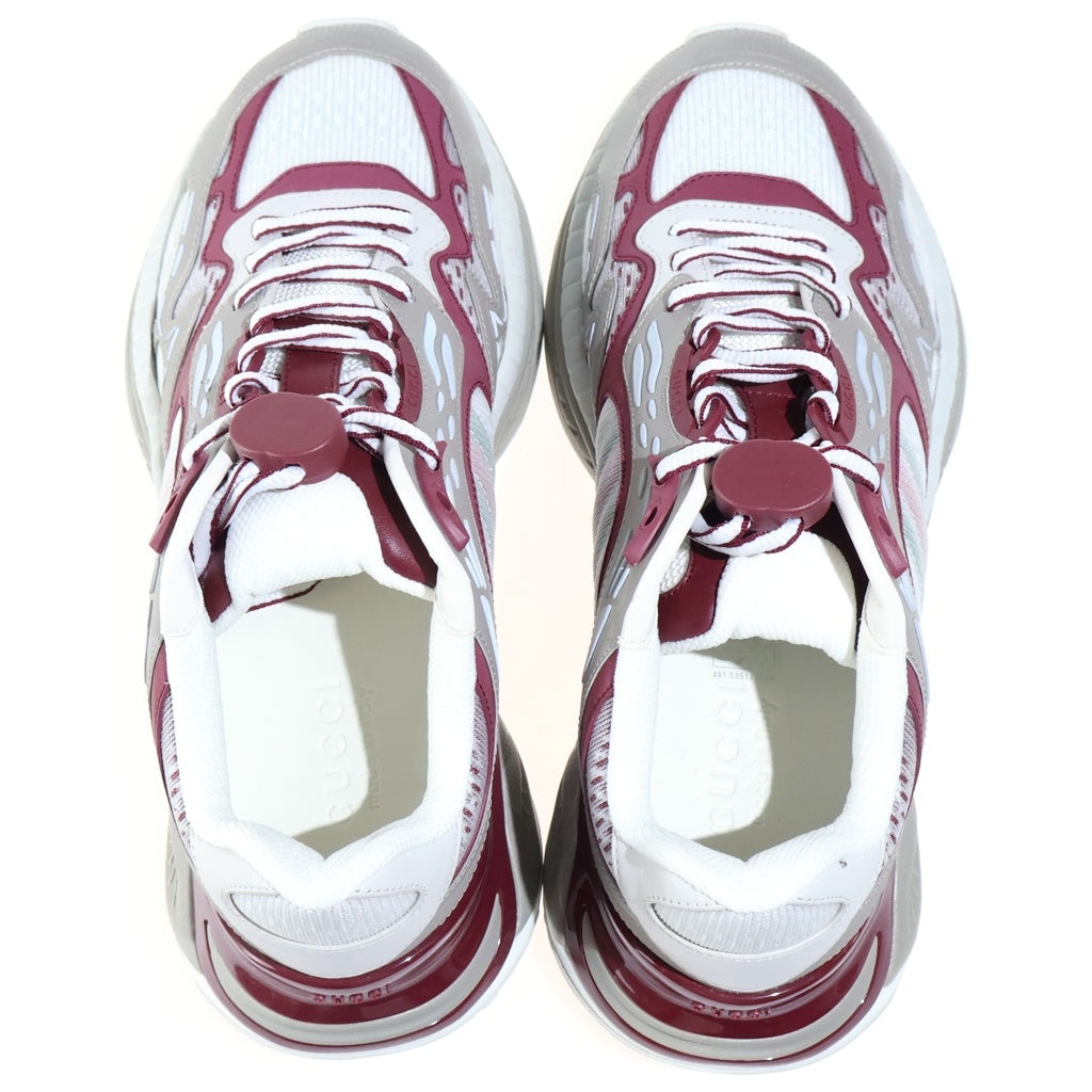 GUCCI(グッチ) GUCCI 2.0 メッシュ ローカットスニーカー バーガンディー/グレー 814040
