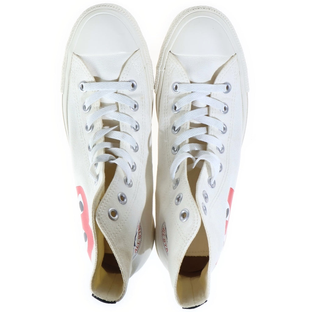 CONVERSE(コンバース) ×PLAY COMME des GARCONS ALL STAR HI プレイコムデギャルソン オールスター ハイカットスニーカー ホワイト US7.5/26cm 1CK709