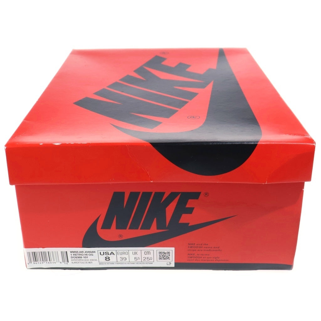 NIKE(ナイキ) WMNS AIR JORDAN 1 HIGH OG STARFISH ウィメンズ エアジョーダン1 スターフィッシュ ハイカットスニーカー レディース ホワイト/オレンジ US8/25cm DO9369-101
