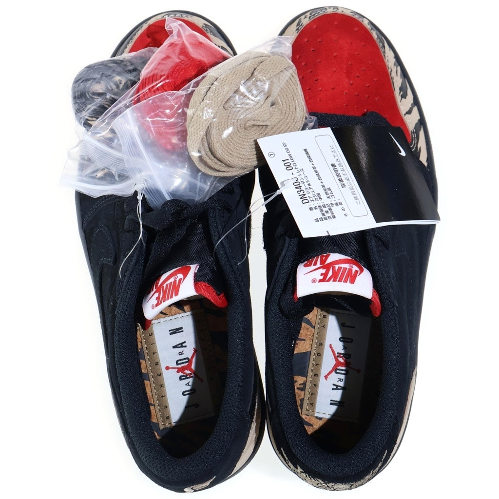 NIKE(ナイキ) ×SOLE FLY AIR JORDAN 1 LOW OG SP ソールフライ エアジョーダン1 ローカットスニーカー レディース ブラック/レッド US6.5/24.5cm DN3400-001