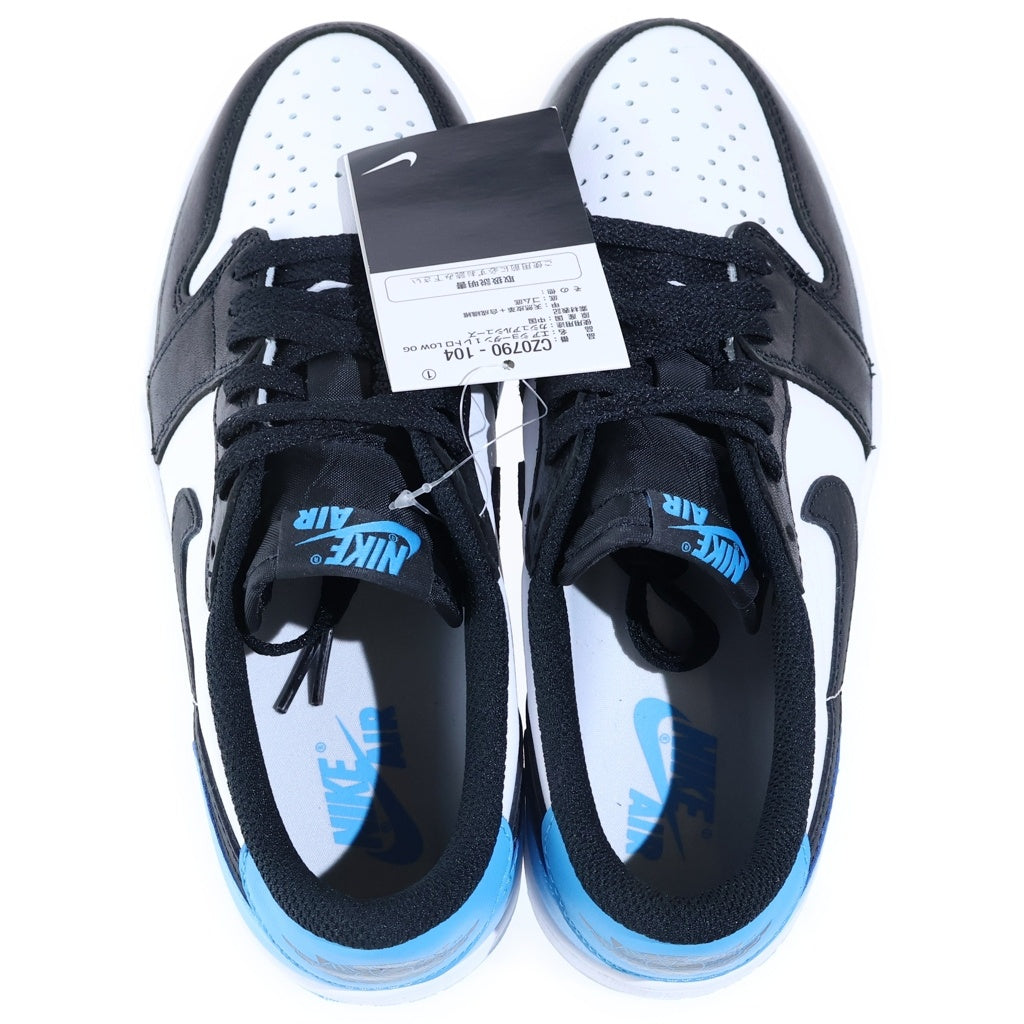 NIKE(ナイキ) AIR JORDAN 1 RETRO LOW OG UNC エアジョーダン1 レトロ ローカットスニーカー ブラック/ホワイト/ブルー レディース US6.5/24.5cm CZ0790-104