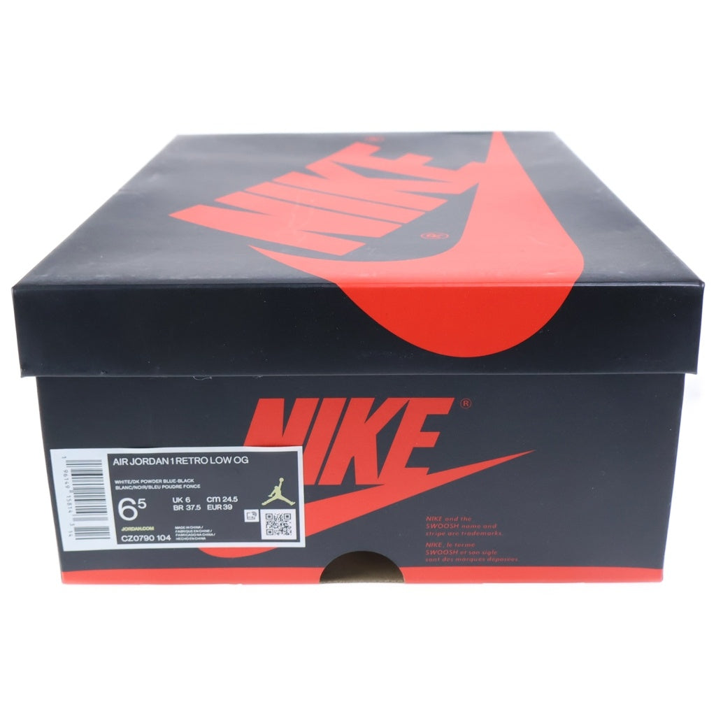 NIKE(ナイキ) AIR JORDAN 1 RETRO LOW OG UNC エアジョーダン1 レトロ ローカットスニーカー ブラック/ホワイト/ブルー レディース US6.5/24.5cm CZ0790-104