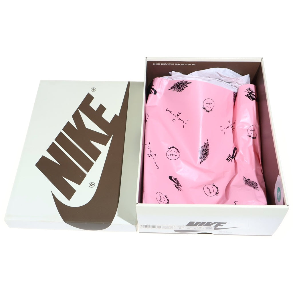 NIKE(ナイキ) ×TRAVIS SCOTT AIR JORDAN 1 LOW REVERSE MOCHA トラヴィススコット エアジョーダン1 リバースモカ ローカットスニーカー レディース US6.5/24.5cm DM7866-162