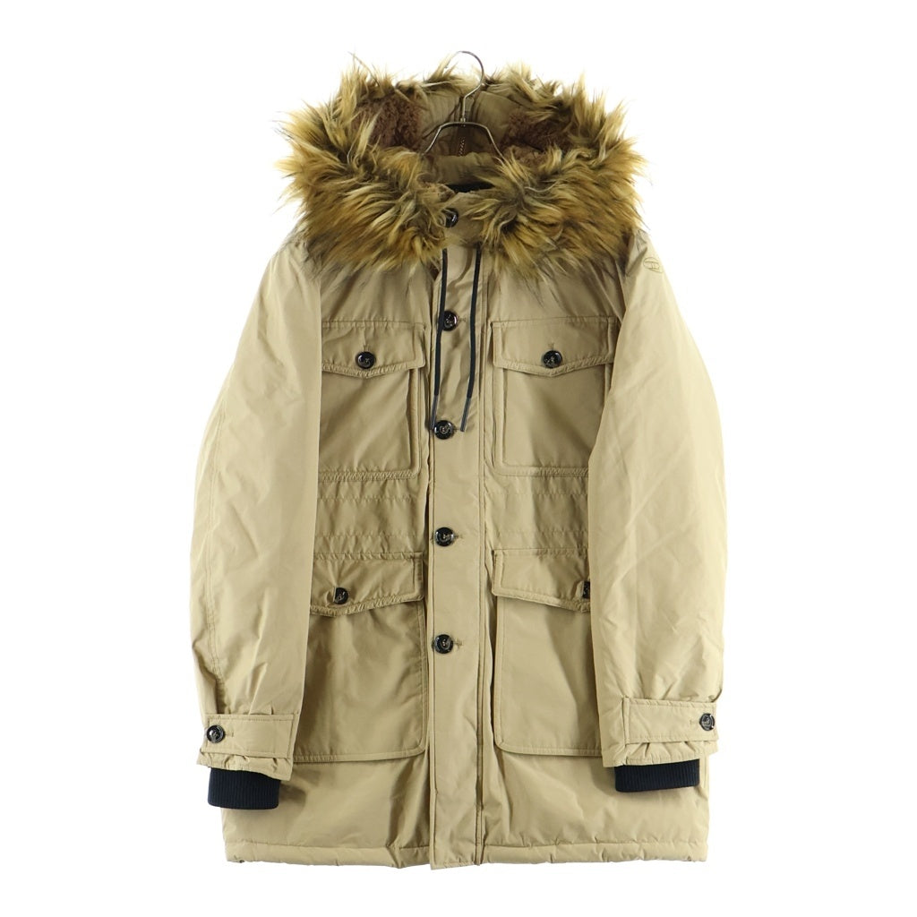 DIESEL(ディーゼル) W-JORGY ファーフーデッド パファーロングモッズコート ベージュ A10610