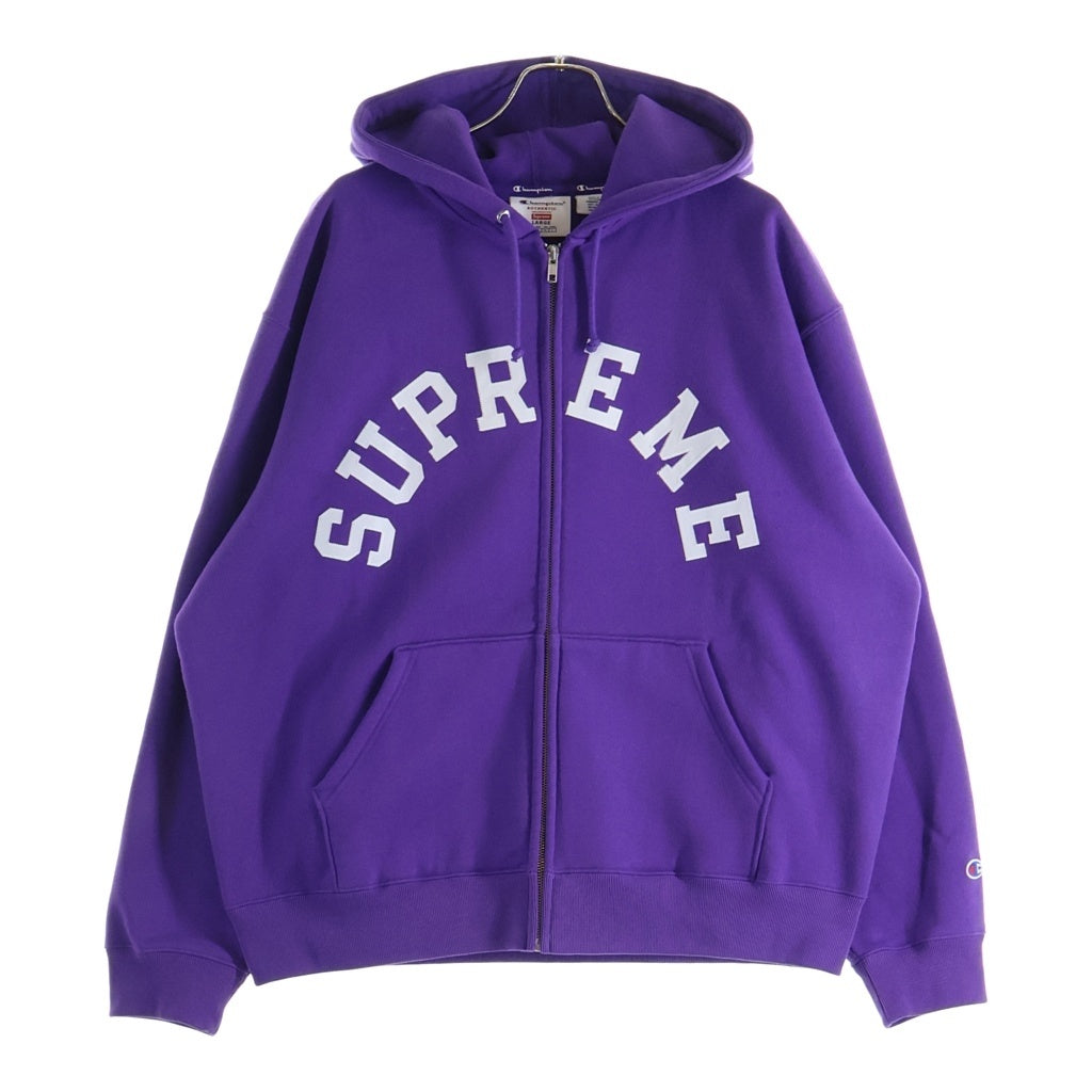 SUPREME(シュプリーム) 24SS ×Champion Zip Up Hooded Sweatshirt チャンピオン アーチロゴ ジップアップスウェットパーカー パーカー