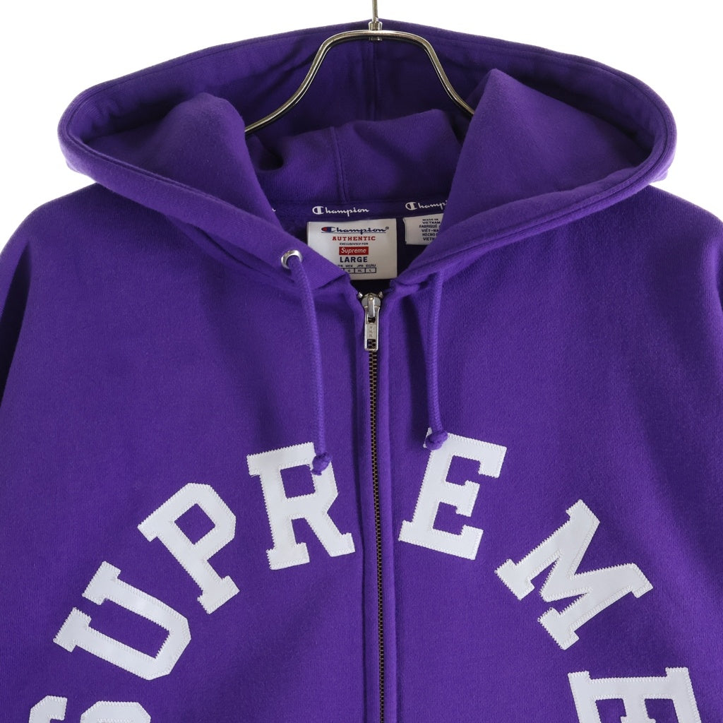 SUPREME(シュプリーム) 24SS ×Champion Zip Up Hooded Sweatshirt チャンピオン アーチロゴ ジップアップスウェットパーカー パーカー