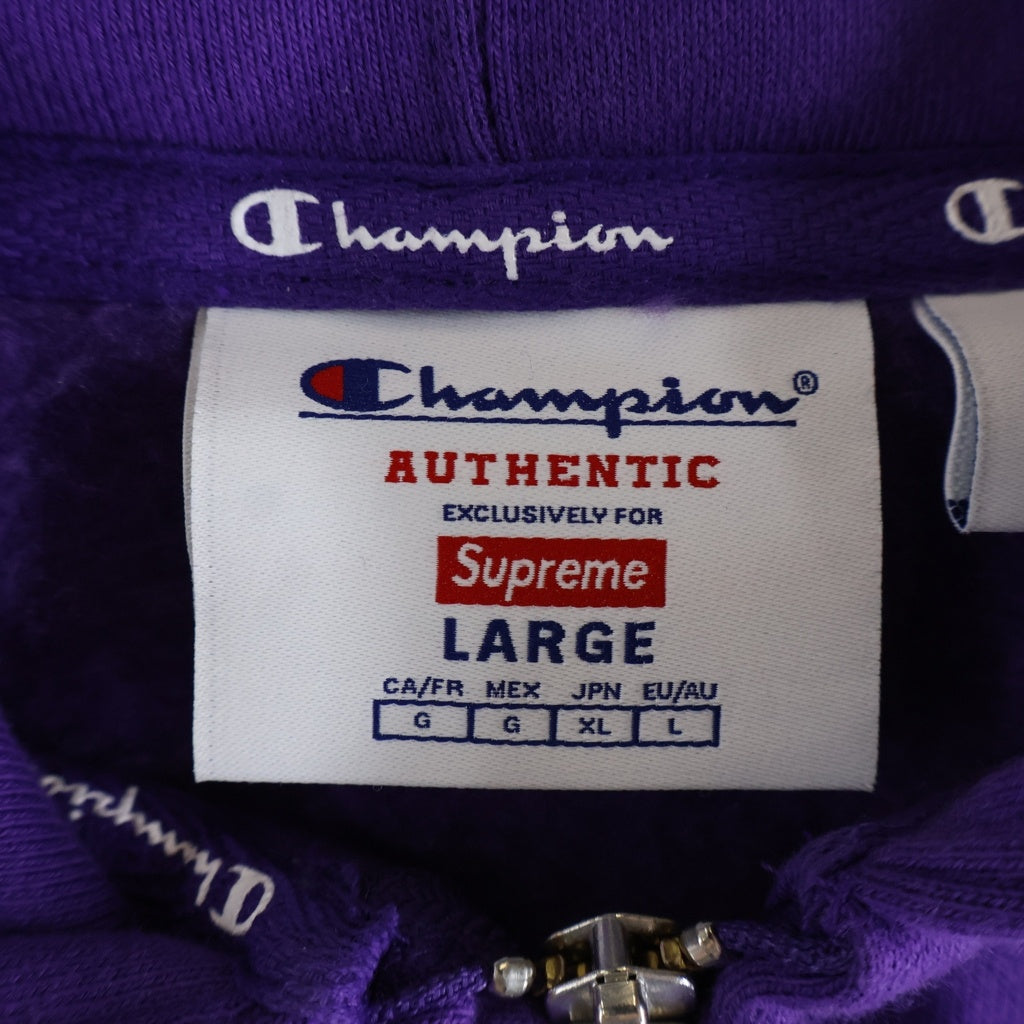 SUPREME(シュプリーム) 24SS ×Champion Zip Up Hooded Sweatshirt チャンピオン アーチロゴ ジップアップスウェットパーカー パーカー