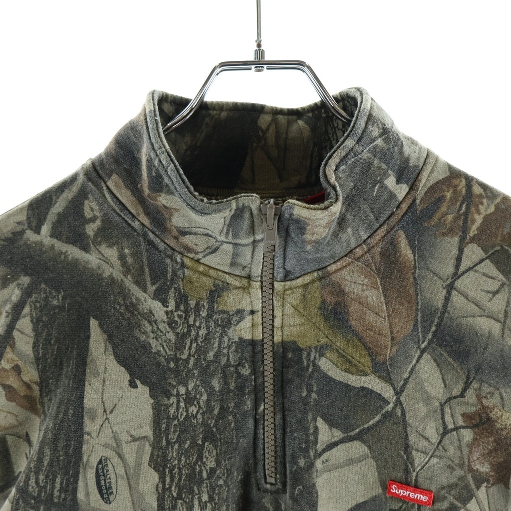 SUPREME(シュプリーム) 25SS Small Box Half Zip Pullover カモツリー スモールボックスロゴ ハーフジップ プルオーバー スウェットシャツ カーキ