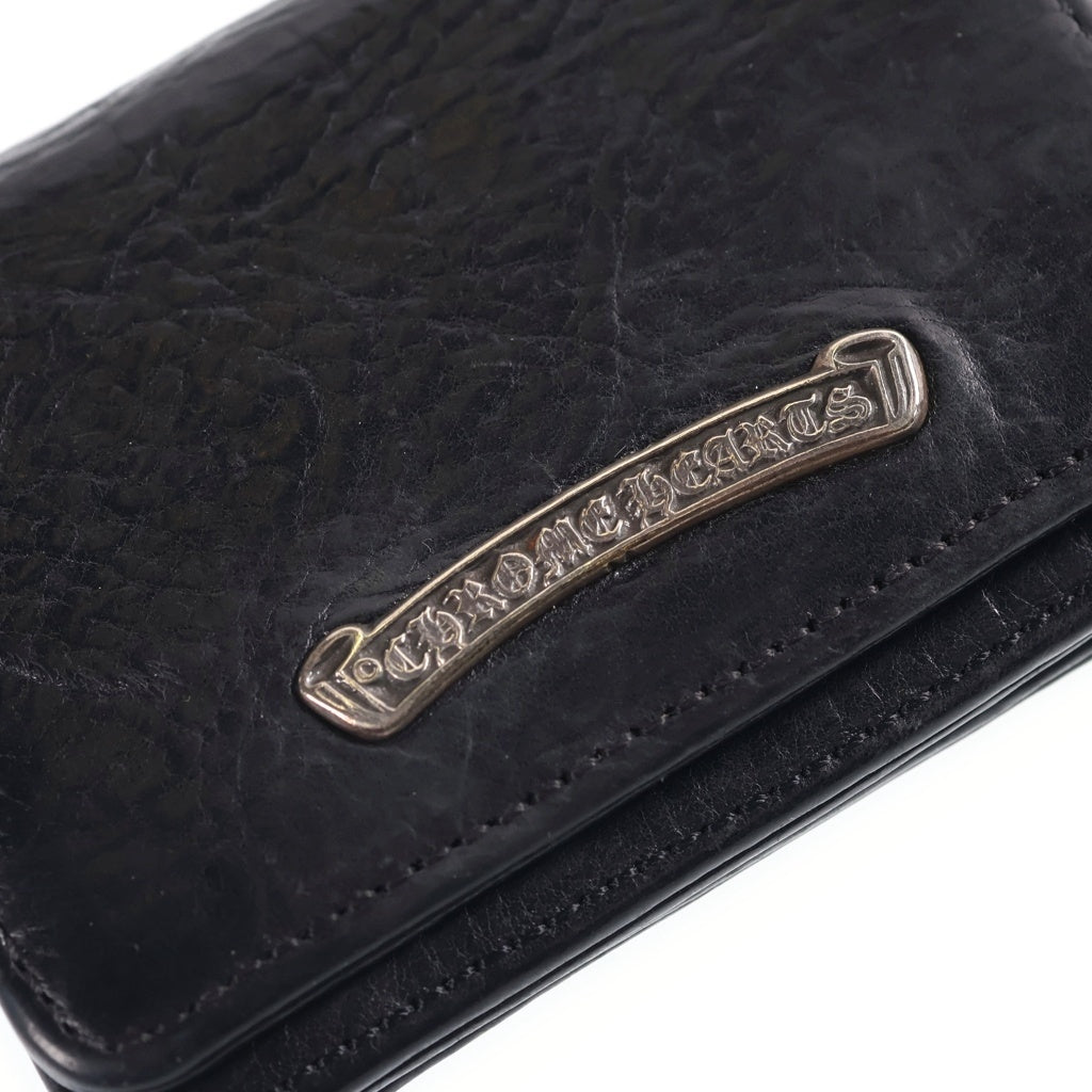 CHROME HEARTS(クロムハーツ) CRD CSE3PKTWDV1 アーチロゴプレート 3ポケット レザーカードケース ブラック