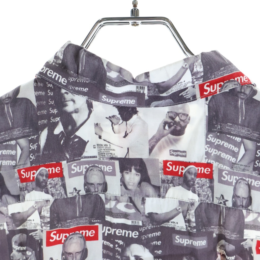 SUPREME(シュプリーム) 23SS Magazine S/S Shirt マガジン総柄 半袖シャツ グレー