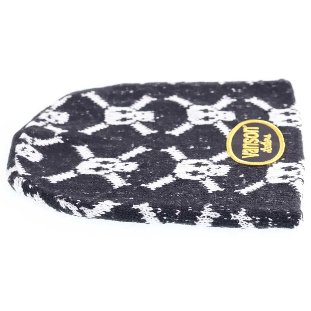 SUPREME(シュプリーム) 26AW ×Vanson Leathers Skull Beanie バンソンレザー スカル 総柄 ビーニー ニット帽 ブラック