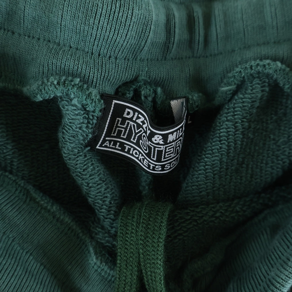 HYSTERIC GLAMOUR(ヒステリックグラマー) HYS LOGO ヒスロゴプリント ドローストリング スウェットパンツ グリーン 02253CP06