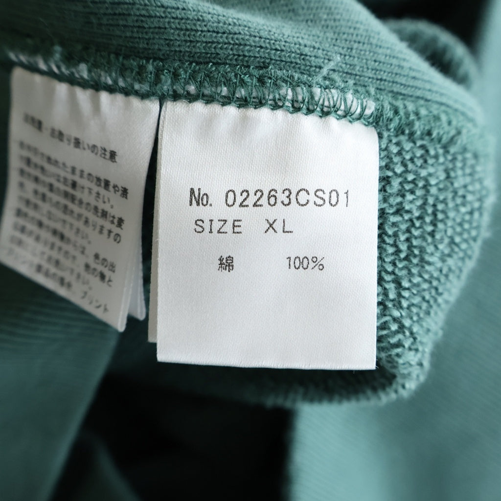 HYSTERIC GLAMOUR(ヒステリックグラマー) HYS LOGO ヒスロゴプリント クルーネックスウェットシャツ トレーナー グリーン 02263CS01