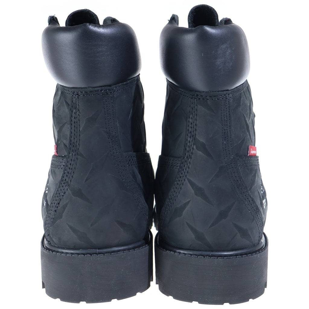 SUPREME(シュプリーム) 26AW ×Timberland Diamond Plate 6inch Premium Waterproof Boot ティンバーランド ダイアモンドプレート プレミアムウォータープルーフ 6インチブーツ ブラック US10/28cm