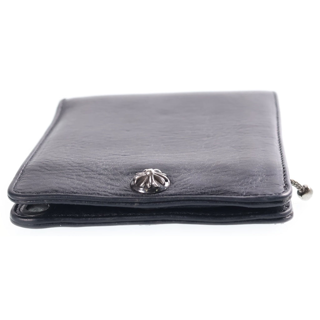 CHROME HEARTS(クロムハーツ) 1SNAP 1スナップ クロス ボールボタン レザーウォレット 財布 ブラック