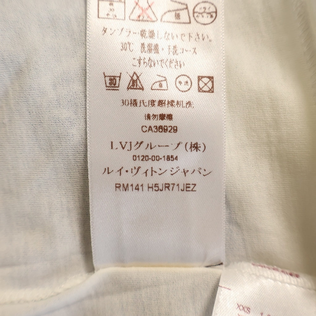 LOUIS VUITTON(ルイヴィトン) 14SS LVモノグラム フロントバンダナTシャツ 半袖クルーネックカットソー ホワイト/ブルー RM141 H5JR71 JEZ