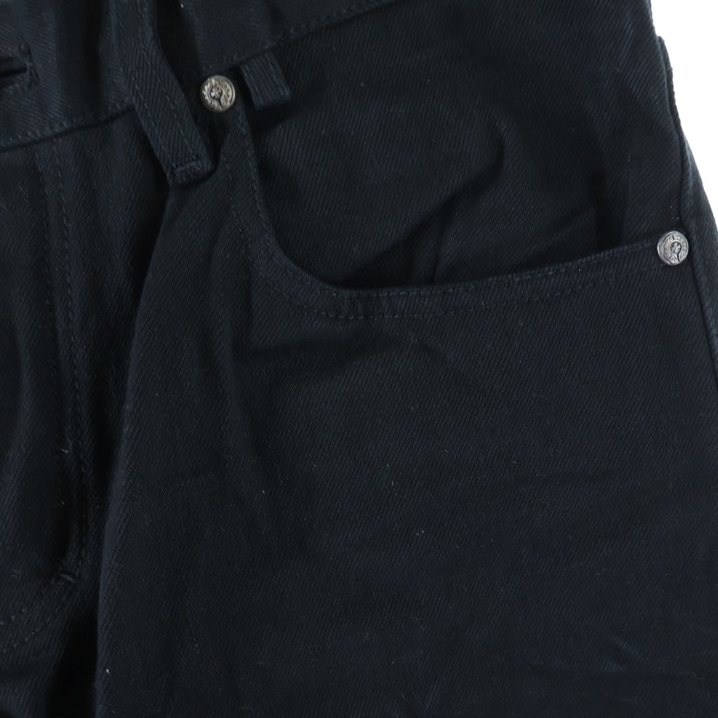 CHROME HEARTS(クロムハーツ) FLARE DNM PANTS CRS BTN クロスボタン フレアデニムパンツ ブラック