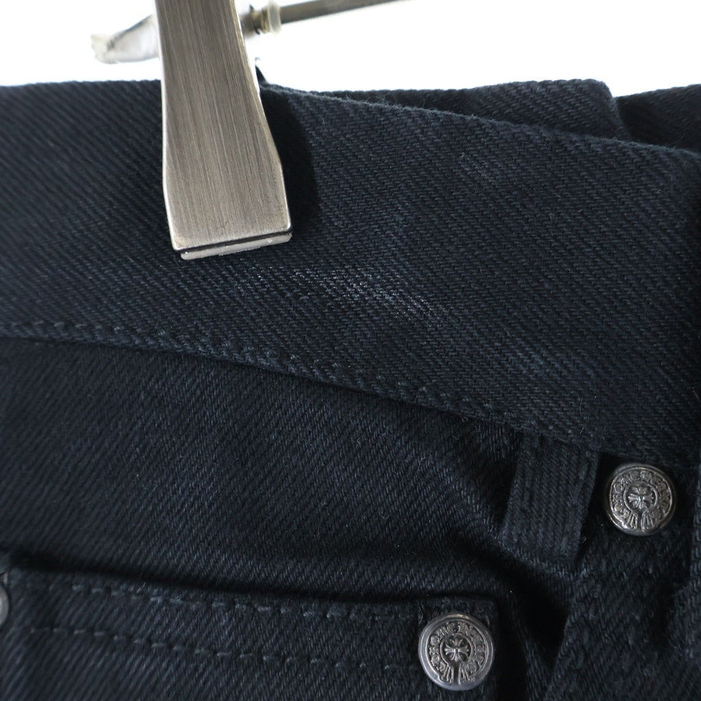CHROME HEARTS(クロムハーツ) FLARE DNM PANTS CRS BTN クロスボタン フレアデニムパンツ ブラック