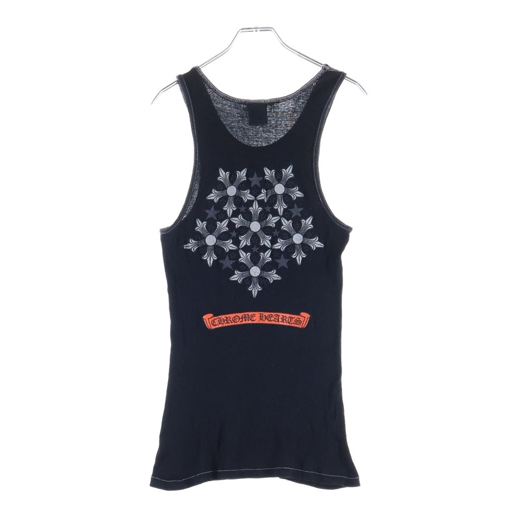 CHROME HEARTS(クロムハーツ) OLD RIB TANK TOP オールド ラージスタープリント リブタンクトップ ノースリーブカットソー ブラック