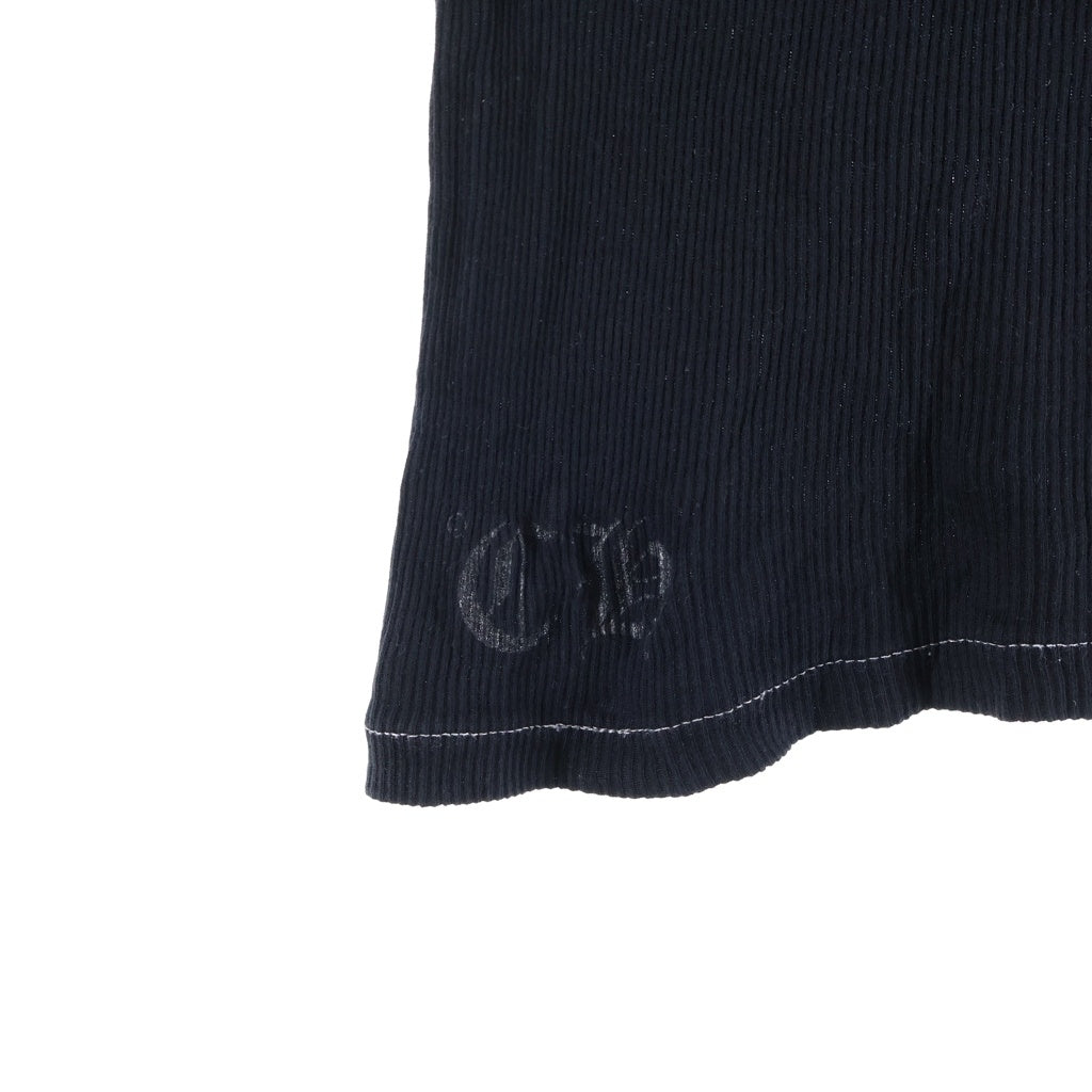 CHROME HEARTS(クロムハーツ) OLD RIB TANK TOP オールド ラージスタープリント リブタンクトップ ノースリーブカットソー ブラック