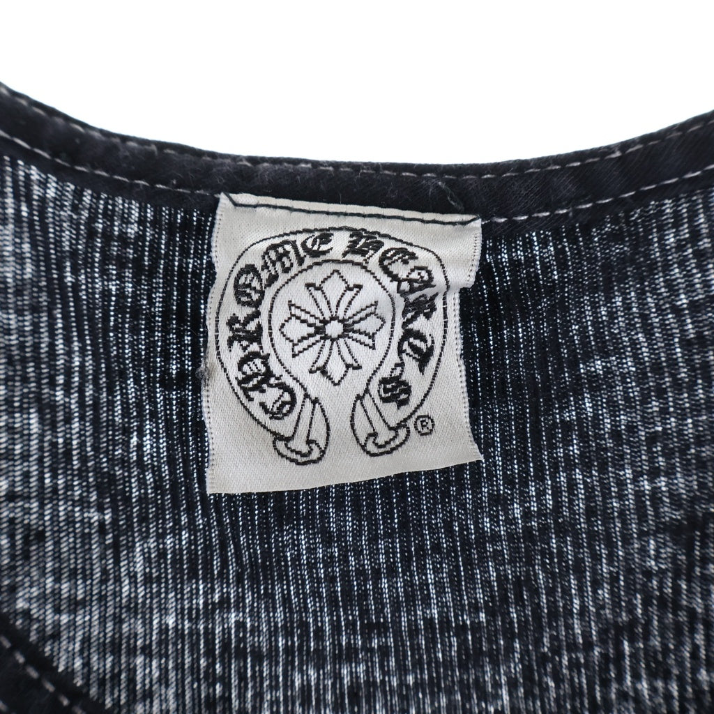 CHROME HEARTS(クロムハーツ) OLD RIB TANK TOP オールド ラージスタープリント リブタンクトップ ノースリーブカットソー ブラック