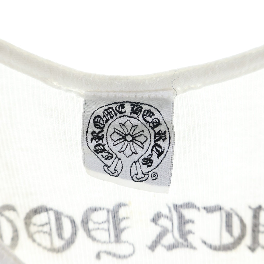 CHROME HEARTS(クロムハーツ) OLD RIB TANK TOP オールド ケルティッククロス Tバー リブタンクトップ ノースリーブカットソー ホワイト
