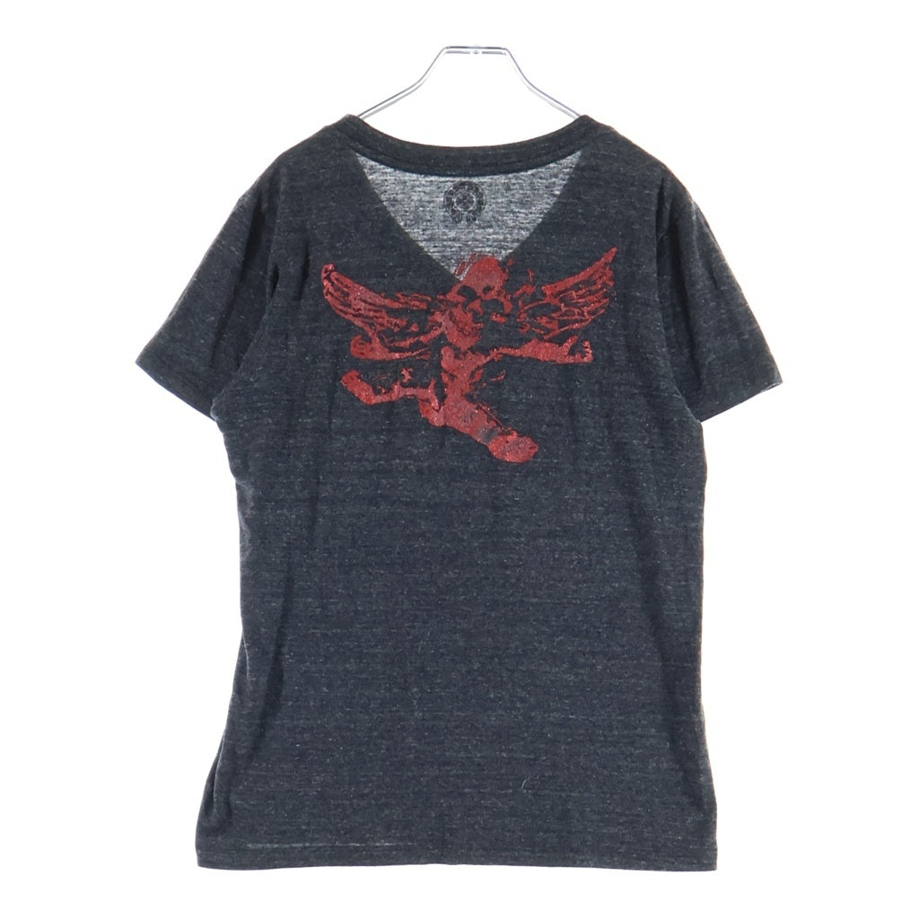 CHROME HEARTS(クロムハーツ) OLD FOTI MISS LERLENE TEE フォティ ミスラーレン バックプリントTシャツ 半袖Vネックカットソー グレー