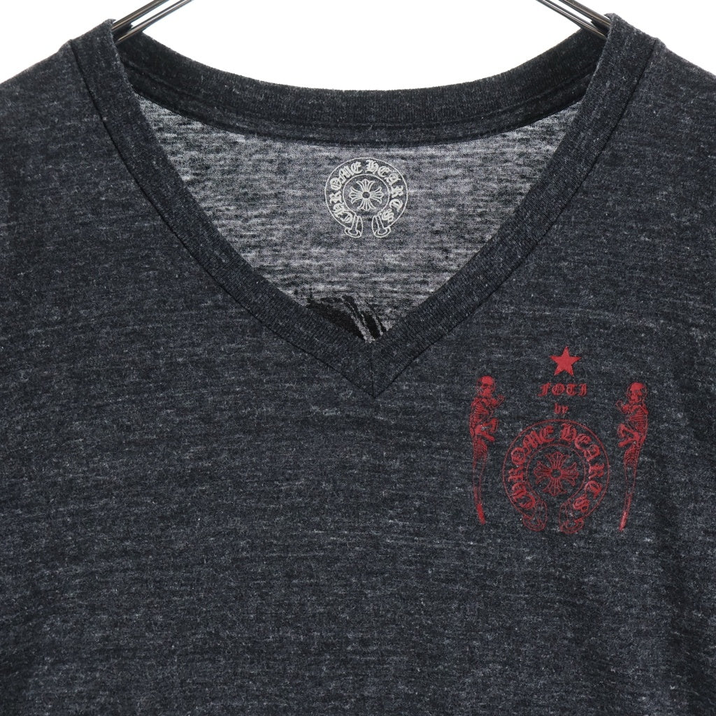 CHROME HEARTS(クロムハーツ) OLD FOTI MISS LERLENE TEE フォティ ミスラーレン バックプリントTシャツ 半袖Vネックカットソー グレー