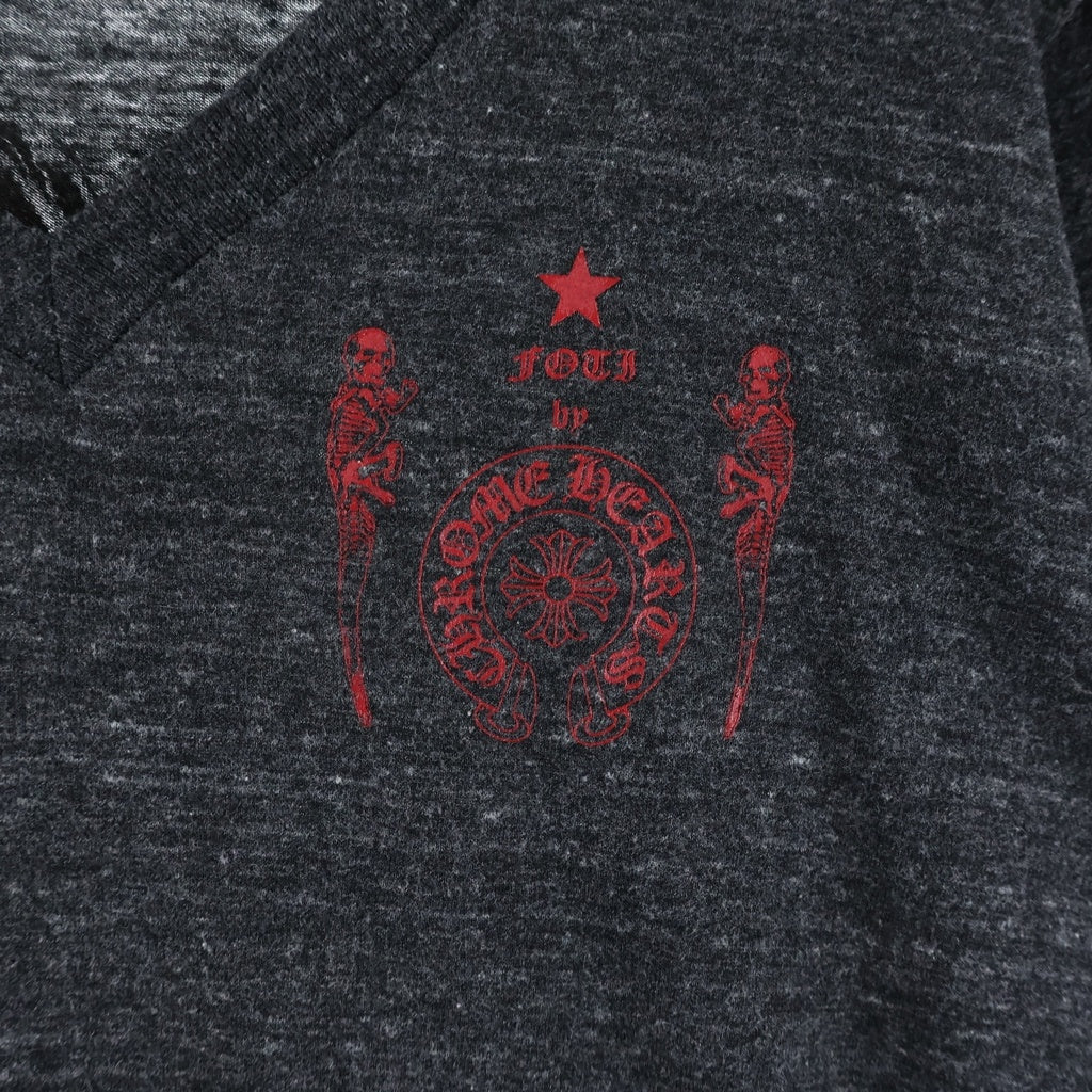 CHROME HEARTS(クロムハーツ) OLD FOTI MISS LERLENE TEE フォティ ミスラーレン バックプリントTシャツ 半袖Vネックカットソー グレー