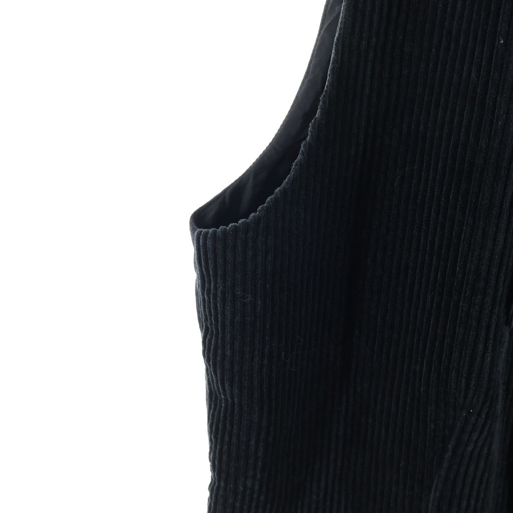 s'yte(サイト) 6W SOCCER CORDUROY STAND COLLAR VEST 6ウェル サッカーコーデュロイ スタンドカラー ベスト ブラック UB-V04-006