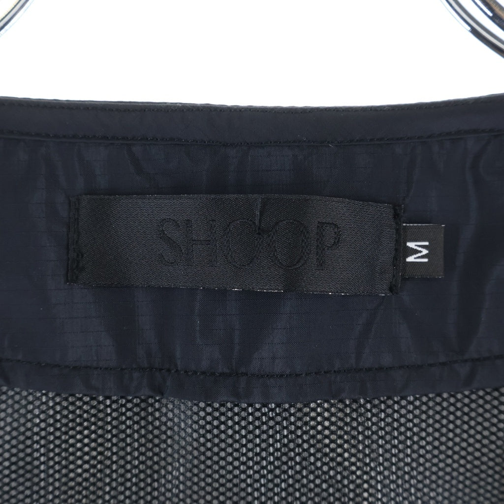 SHOOP(シュープ) ベルテッド マルチポケット ジップアップ ナイロンベスト ブラック