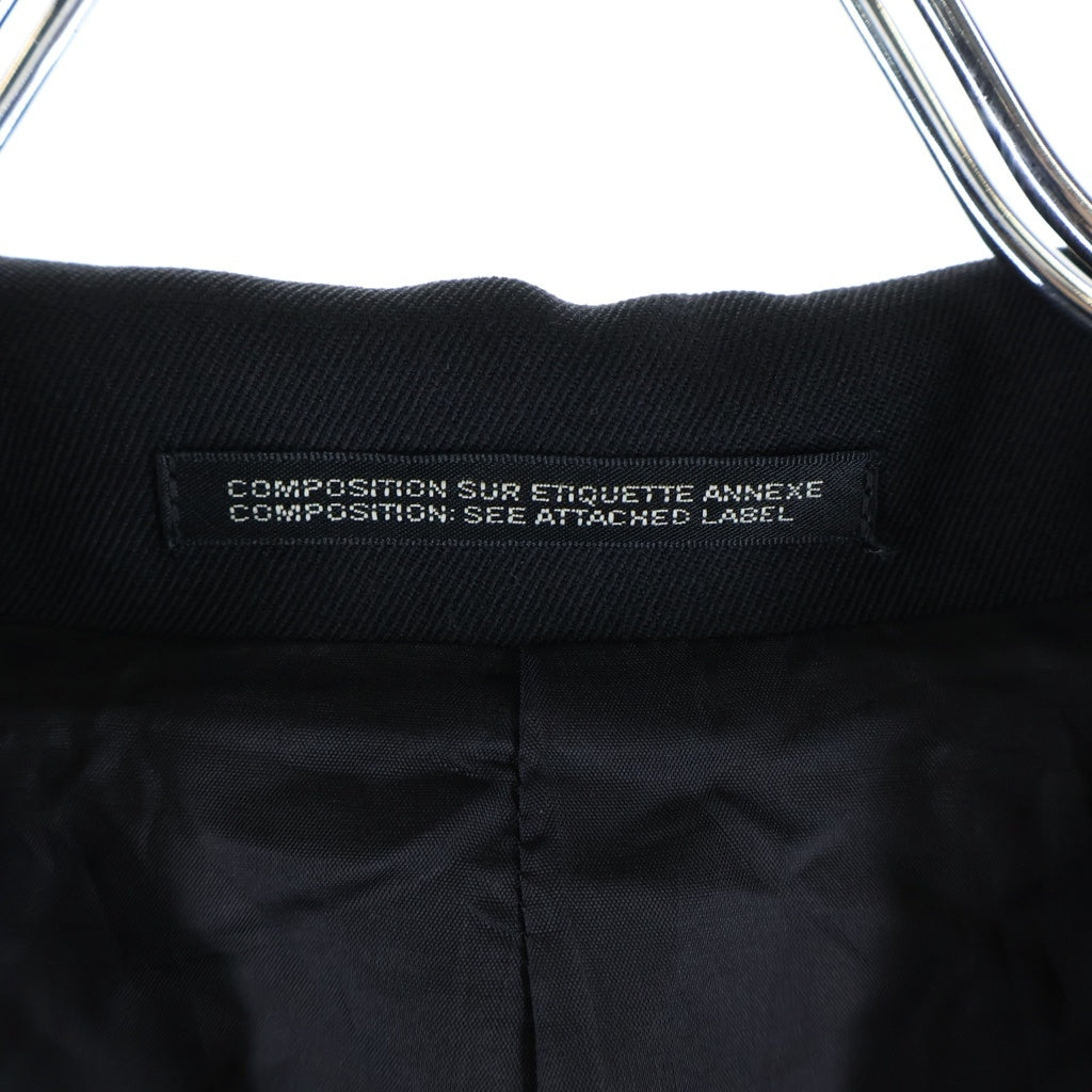 Yohji Yamamoto(ヨウジヤマモト) 24AW ロングドレープ ダブルブレスト テーラードジャケット ブラック FO-J65-101