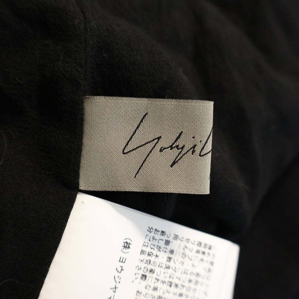Yohji Yamamoto(ヨウジヤマモト) 24AW 1/18 FLANNEL D SLEEVES FLARED JACKET 変形カラー フレアテーラードジャケット ブラック FO-J04-150