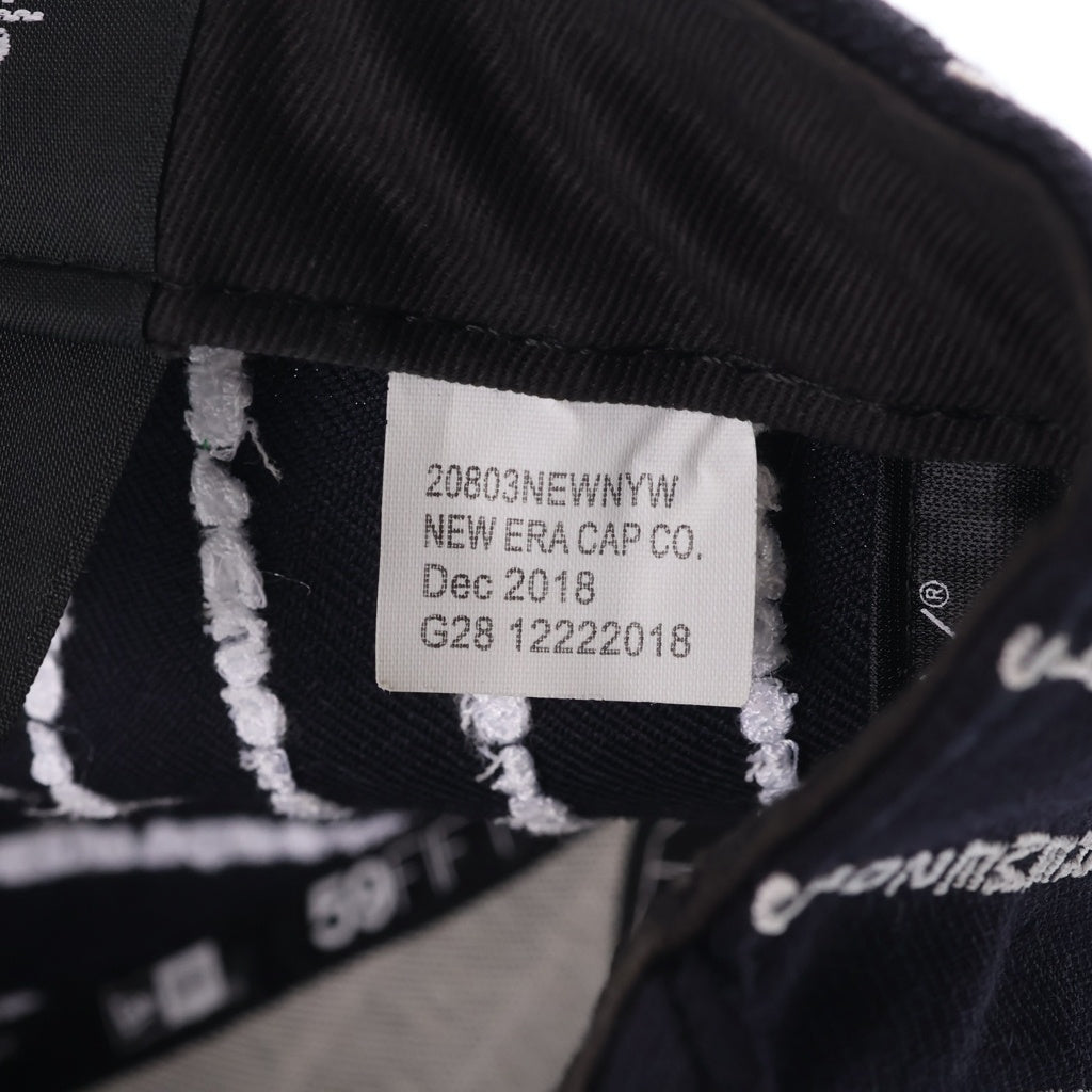 SUPREME(シュプリーム) 19SS ×New Era Text Stripe Box Logo ニューエラ テキスト ストライプ ボックスロゴ キャップ 帽子 ネイビー