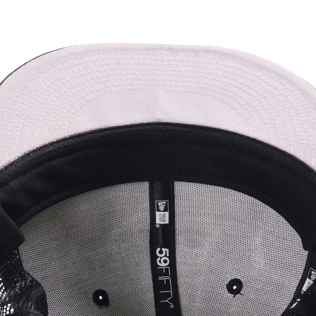 SUPREME(シュプリーム) 23SS ×NEW ERA Box Logo Mesh Back Cap ニューエラ ボックスロゴ 6パネル メッシュ ベースボールキャップ 帽子 ブラック