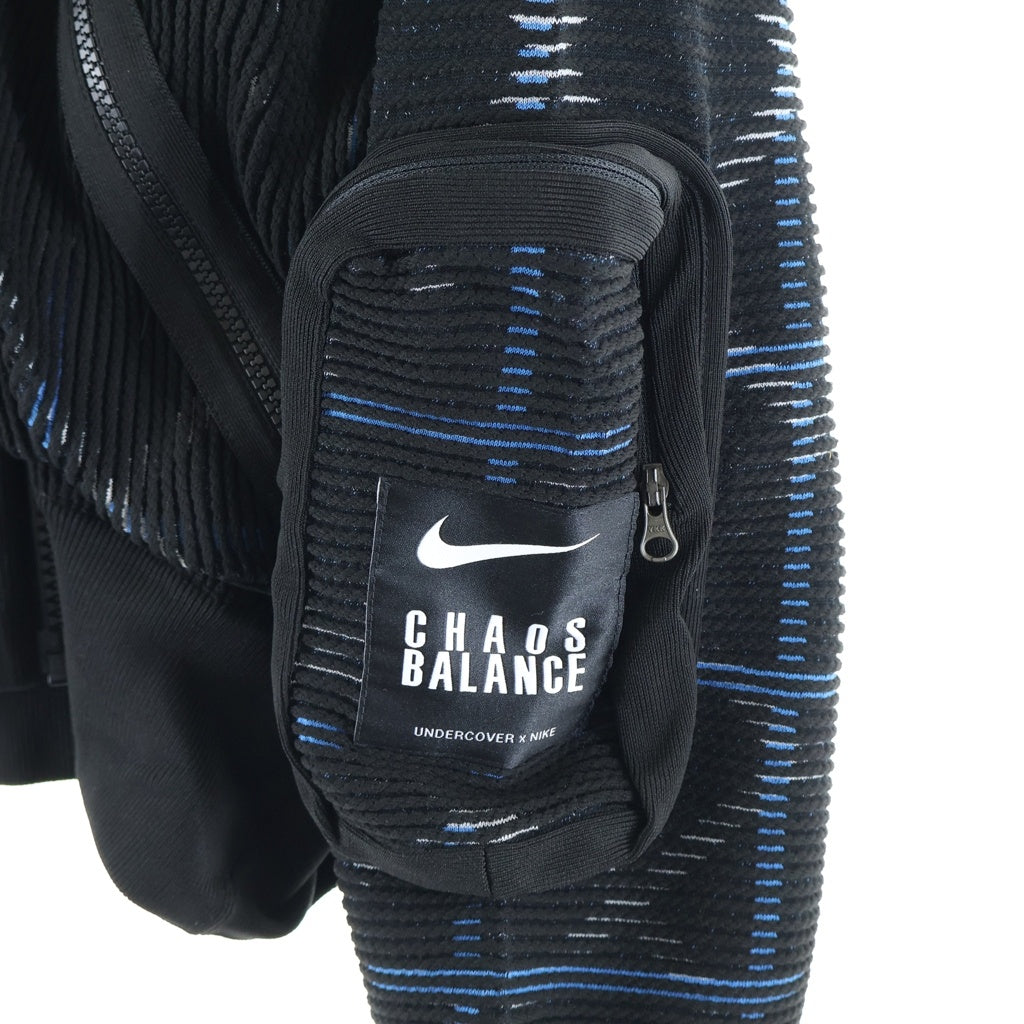 NIKE(ナイキ) 21SS ×UNDERCOVER KNIT MA-1 BOMBER JACKET アンダーカバー ジップアップ ニット ボンバージャケット ブルゾン ブラック/ブルー CZ4705-010
