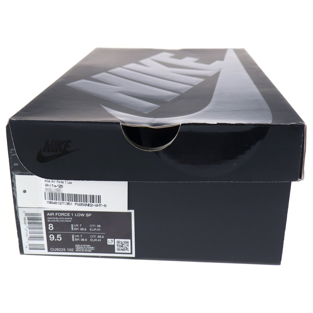 NIKE(ナイキ) ×SUPREME AIR FORCE 1 LOW シュプリーム エアフォース ローカットスニーカー ホワイト/ブラック US8/26cm CU9225-102