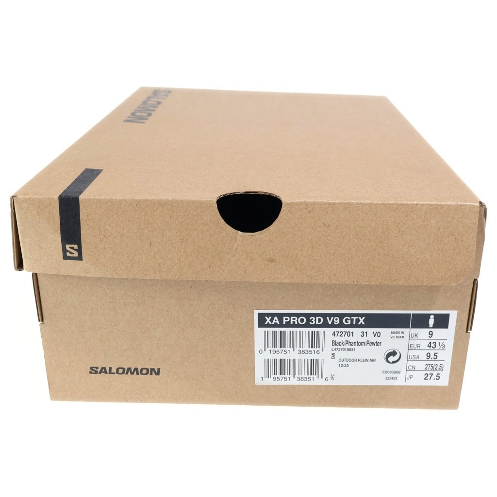 SALOMON(サロモン) XA PRO 3D V9 GORE-TEX ゴアテックス ローカットスニーカー ブラック US9.5/27.5cm 472701