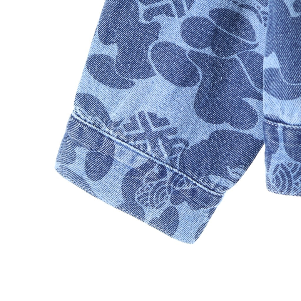 A BATHING APE(アベイシングエイプ) Blue Asia Camo Denim Jacket ブルーアジアカモ 総柄 デニムジャケット インディゴ 001LJK201002M