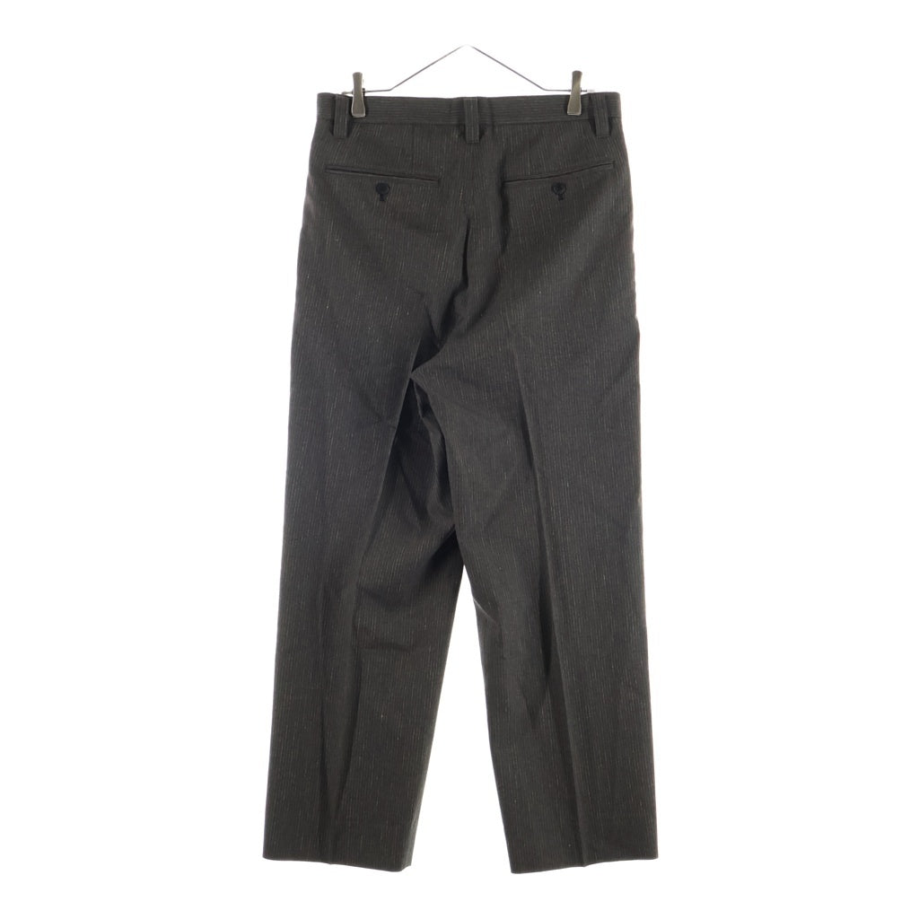 VISVIM(ヴィスヴィム) 23SS MCCLOUD SLACKS SANTOME マクラウド ウール混 ストライプ スラックスパンツ ブラウン 0123105008019