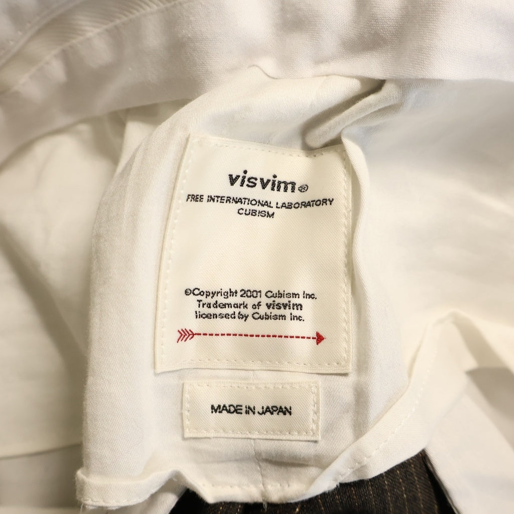 VISVIM(ヴィスヴィム) 23SS MCCLOUD SLACKS SANTOME マクラウド ウール混 ストライプ スラックスパンツ ブラウン 0123105008019