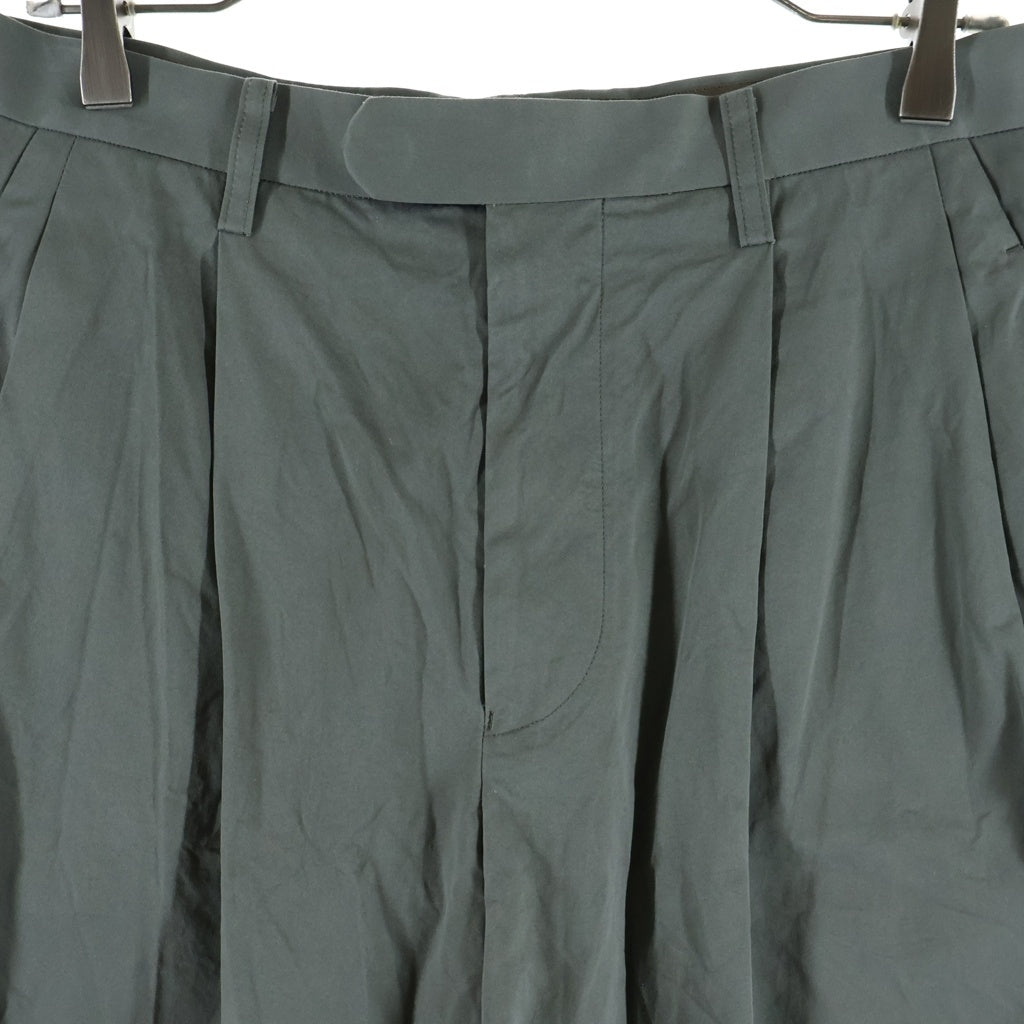 MAATEE&SONS(マーティーアンドサンズ) 25SS SHORT TROUSER 2タック ショーツ トラウザーズハーフパンツ カーキ MT5103-0216A