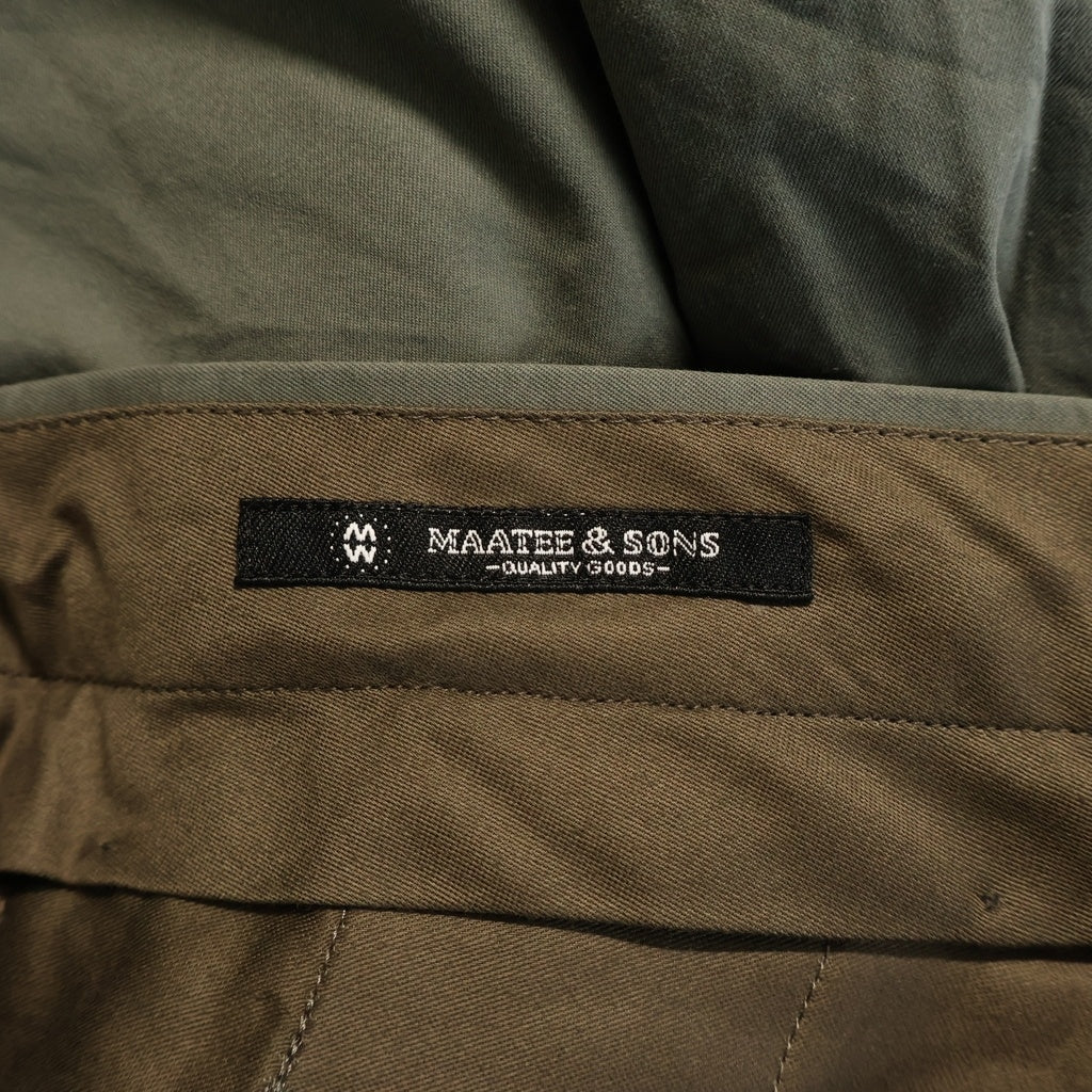 MAATEE&SONS(マーティーアンドサンズ) 25SS SHORT TROUSER 2タック ショーツ トラウザーズハーフパンツ カーキ MT5103-0216A