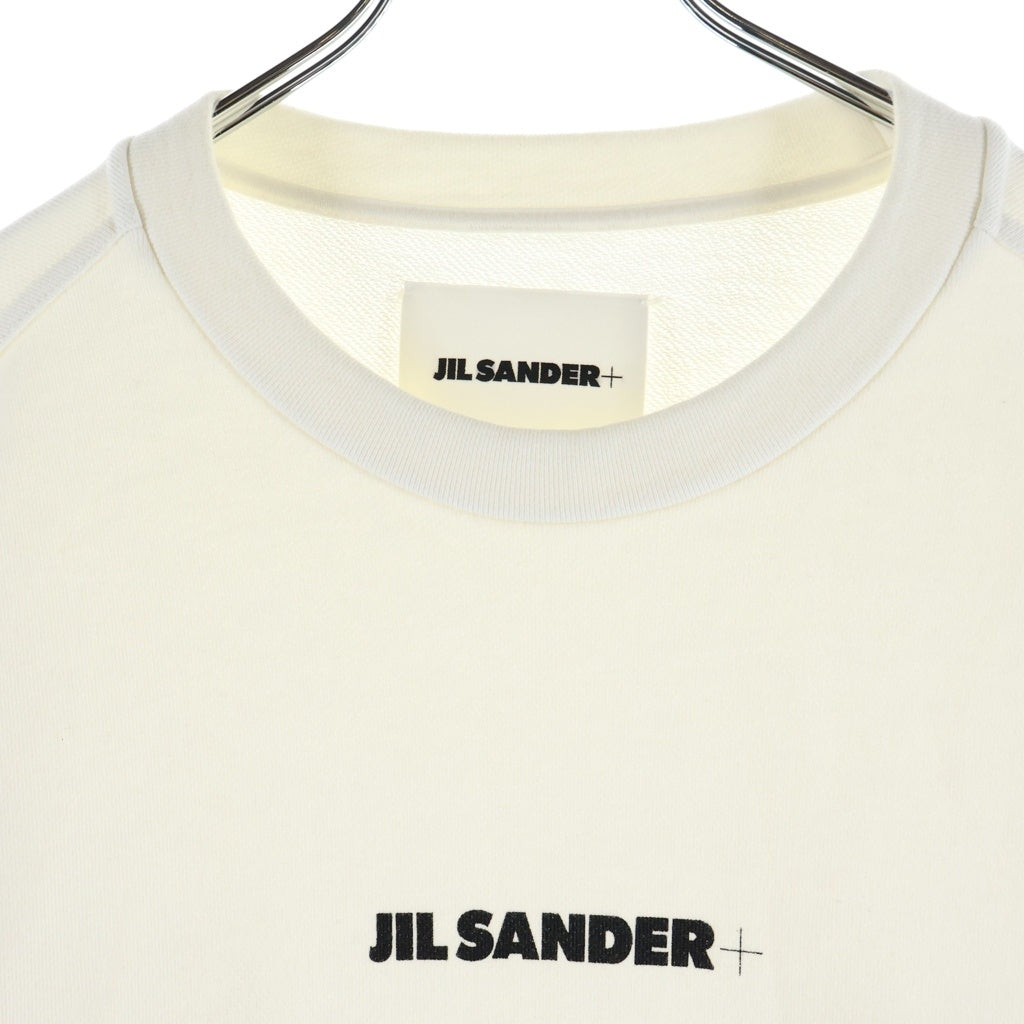 JIL SANDER +(ジルサンダープラス) 22AW ロゴプリント クルーネックスウェットトレーナー ホワイト J47GU0001 J45050