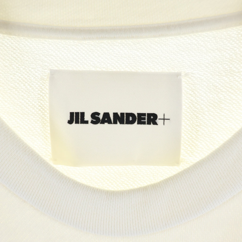 JIL SANDER +(ジルサンダープラス) 22AW ロゴプリント クルーネックスウェットトレーナー ホワイト J47GU0001 J45050