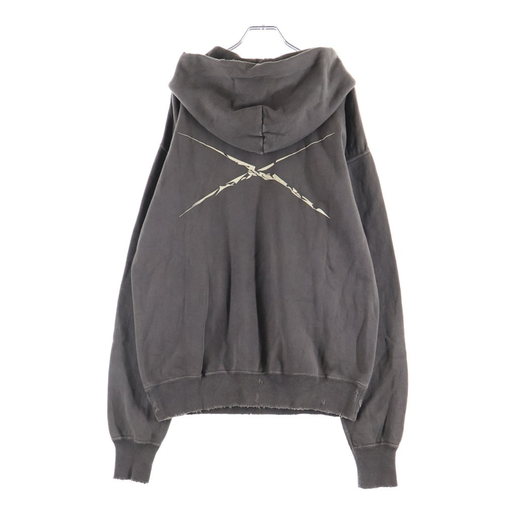 SAINT MICHAEL(セントマイケル) ×NEXUSVII. SUFFERING SAINTS SWEAT HOODIE ネクサスセブン サファリング ヴィンテージ加工 プルオーバースウェットパーカー フーディー ブラウン RMA-NSA-C0B