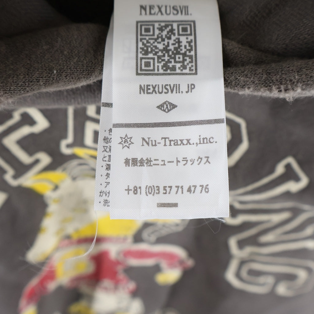 SAINT MICHAEL(セントマイケル) ×NEXUSVII. SUFFERING SAINTS SWEAT HOODIE ネクサスセブン サファリング ヴィンテージ加工 プルオーバースウェットパーカー フーディー ブラウン RMA-NSA-C0B